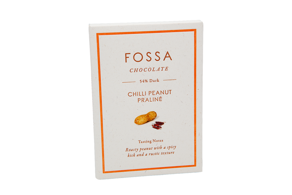 Fossa Chilli Peanut Praline 54% Dark Chocolate